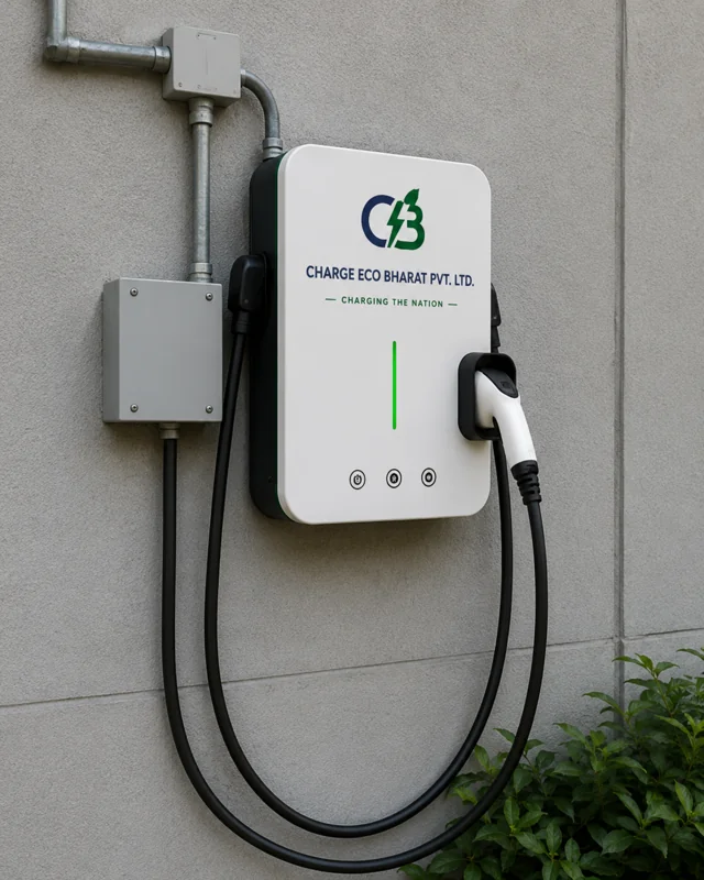 22kW AC EV charger with Charge Eco Bharat branding