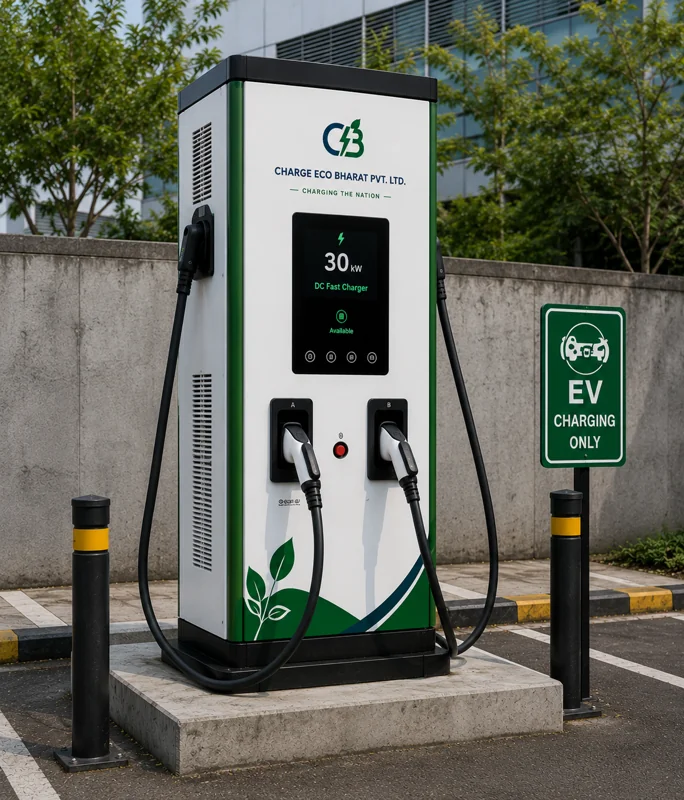 30kW DC Fast Charger by Charge Eco Bharat for urban public charging