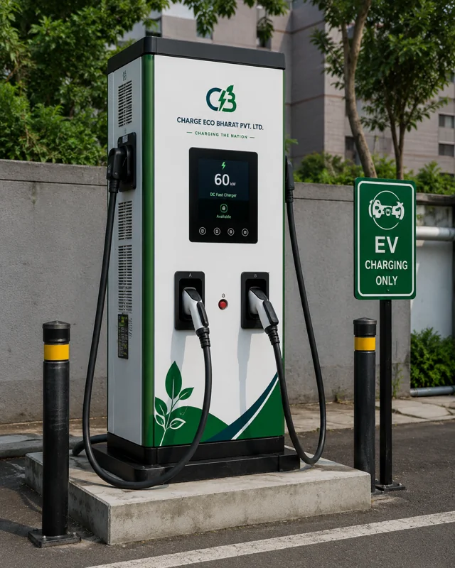 60kW DC Fast Charger by Charge Eco Bharat for highways and fleet charging